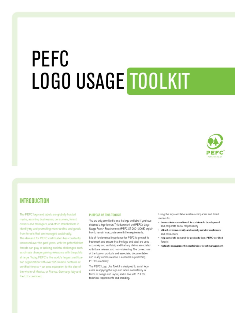 PEFC Logo Usage Toolkit Logos Certification