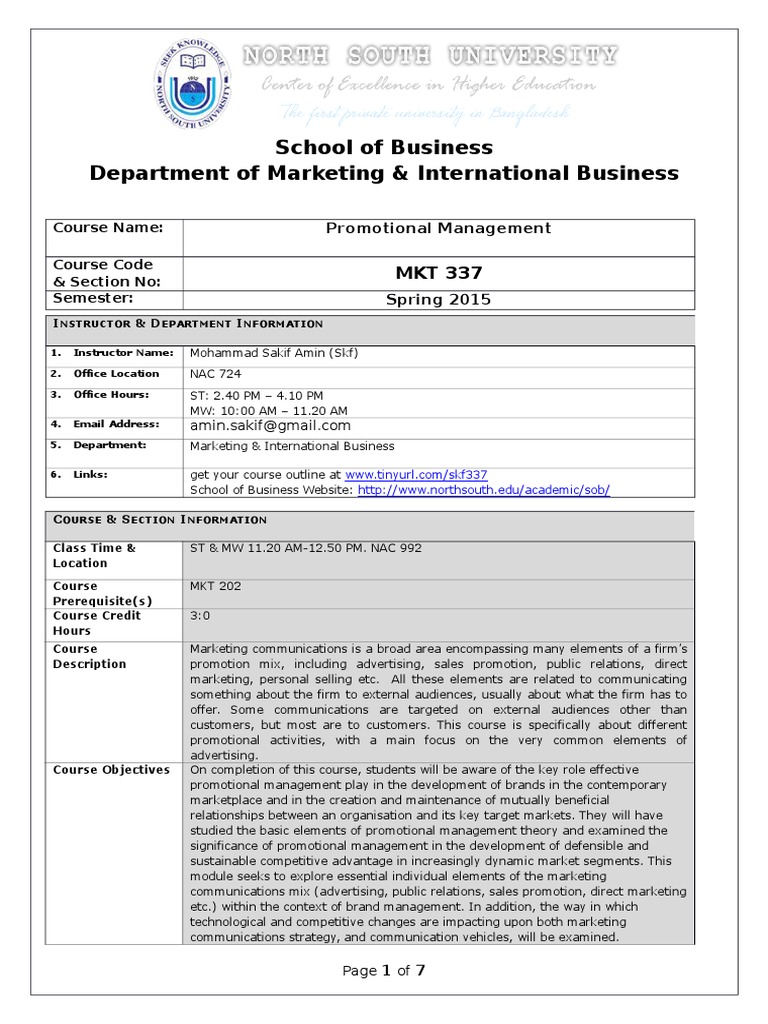 Introduction to marketing syllabus picture