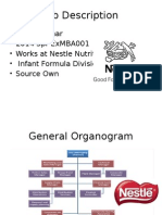 Job Description for National Field Operation Manager in Infant Formula Division