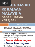 11 Dasar-Dasar Kerajaan Malaysia