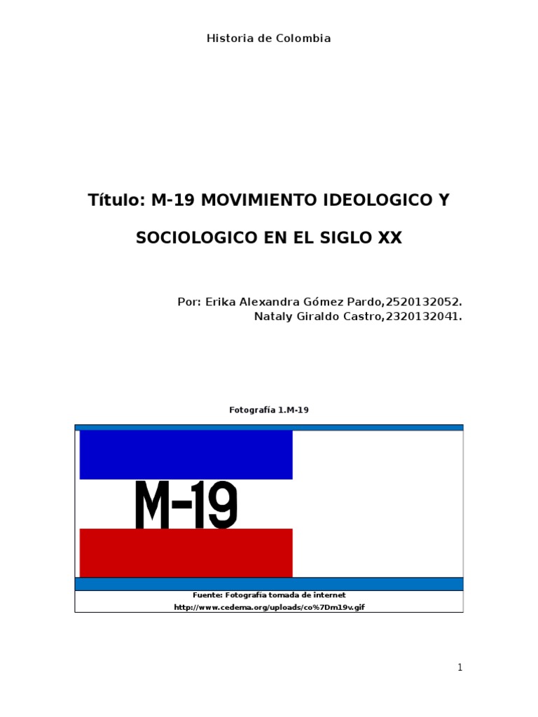 M 19 | PDF | Guerra de guerrillas | Colombia