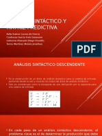 Análisis Sintáctico y Matriz Predictiva