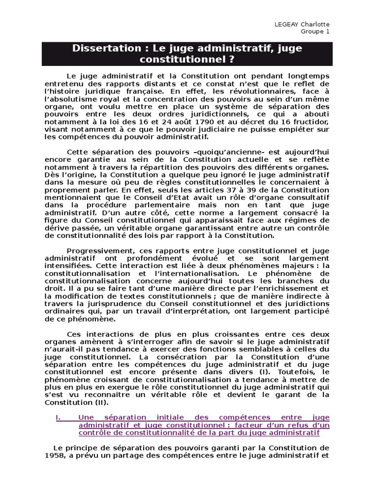 Fiche D Arrêt Conseil Constitutionnel 22 Juillet 1980 Dissertation Sur Le Juge Administratif Juge Constitutionnel | PDF | Droit  statutaire | Constitution