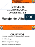 2.1. CAPITULO III. ACCION SOCIAL. Lección No. 2.2. Albergues