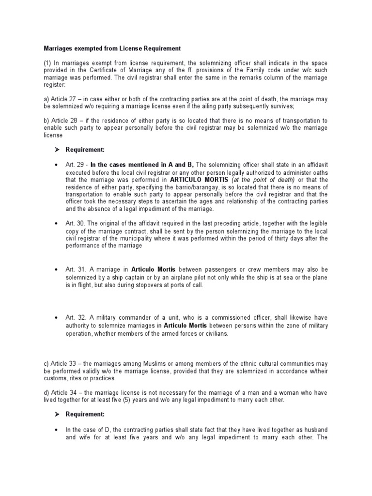 Marriage Without License | PDF | Marriage License | Sea Captain