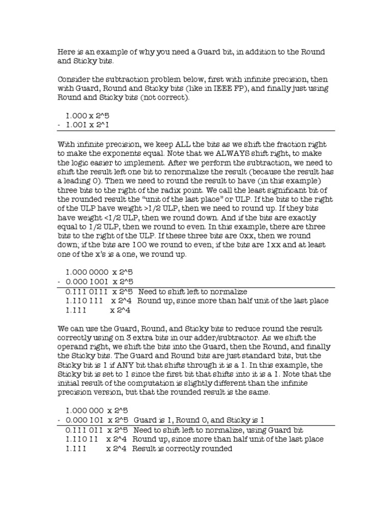 Guard Bits PDF Theoretical Computer Science Computer Architecture