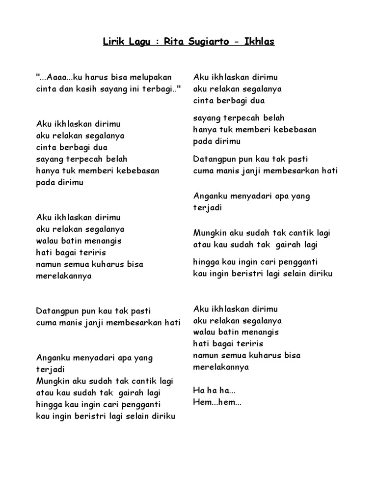 Lirik Lagua Pdf