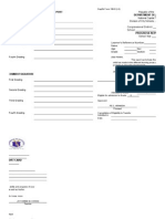 FORM 138 E For K 12 Curriculum School Report Card