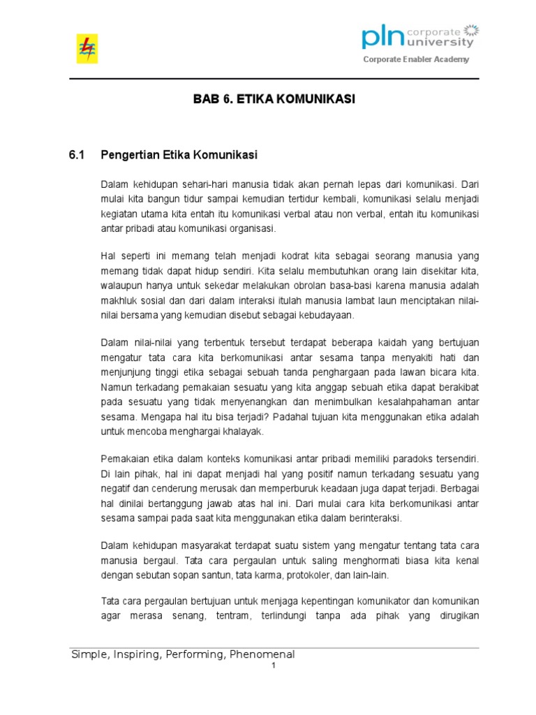 Etika Komunikasi Hand Out Pdf