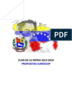 Propuestas Sundecop Plan de La Patria 2013 2019