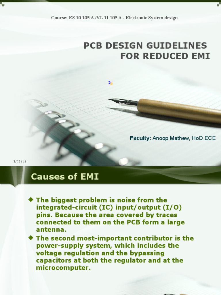 PCB Design Guidelines for Reduced EMI | PDF | Capacitor | Printed ...