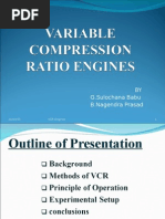 Variable Copression Ratio Engines