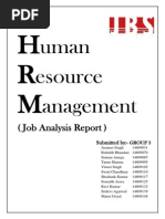 Job Analysis Report of An Engineering Firm