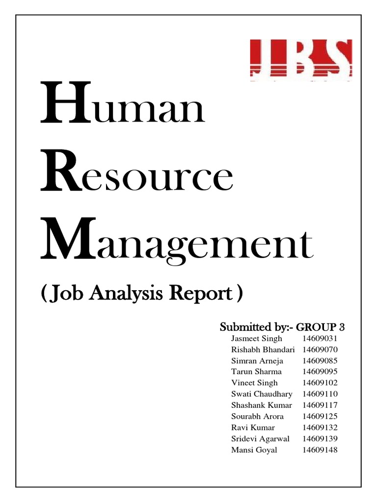 Job Analysis Report for Engineering Roles | PDF | Human Resource ...