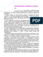 La Nozione Di Partecipazione in Tommaso