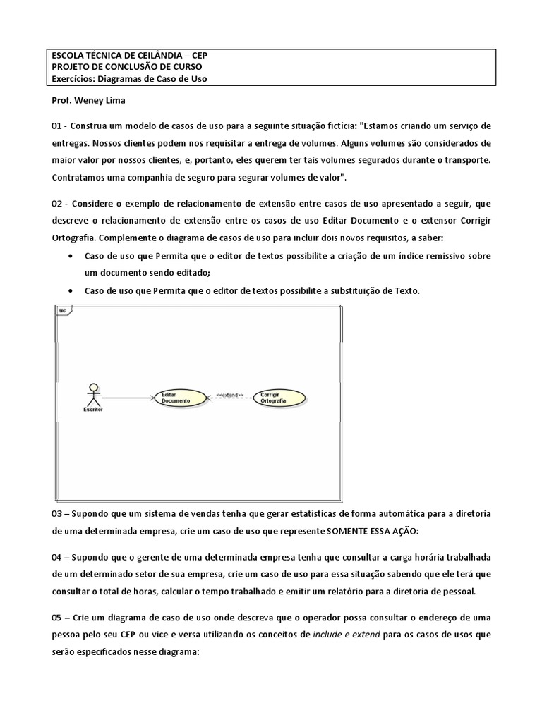 Diagrama de Caso de Uso - Extend (extensão) 