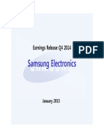 Samsung Electronics - Earnings Report 2014 Q4
