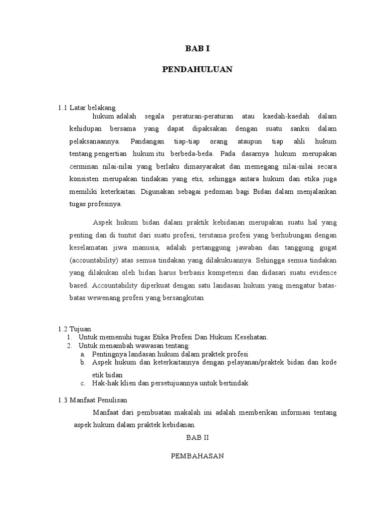 Etika Profesi Dan Hukum Kesehatan