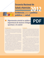ENSANUT 2012 Hipertensión en Adultos