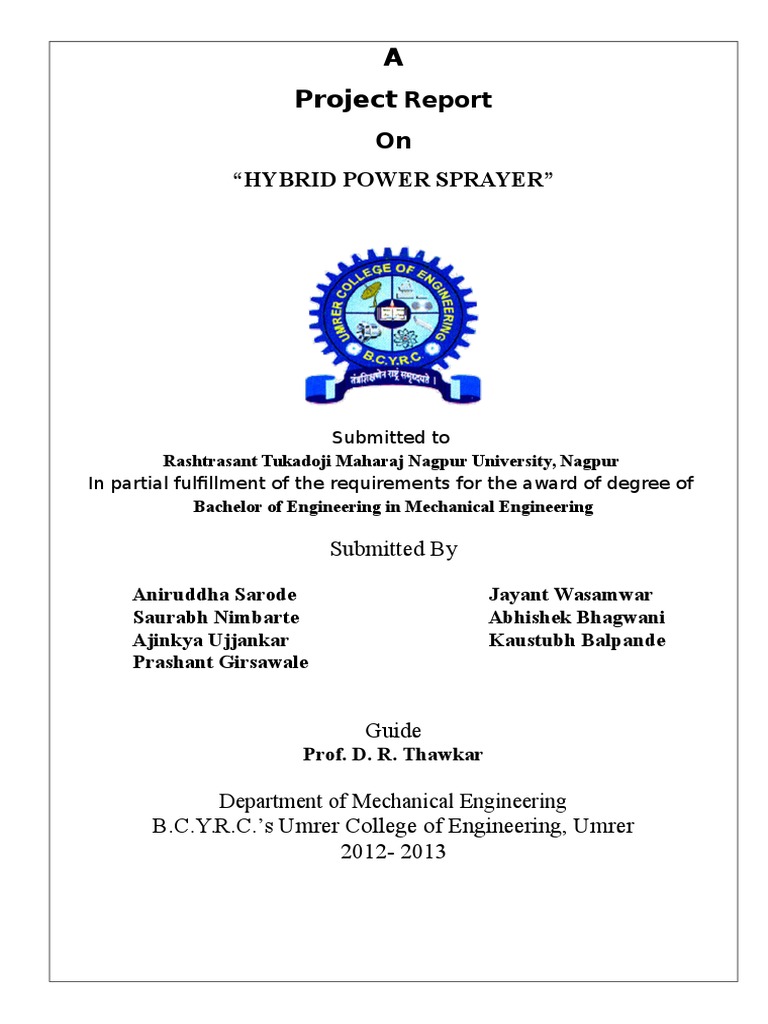 thesis front page sample