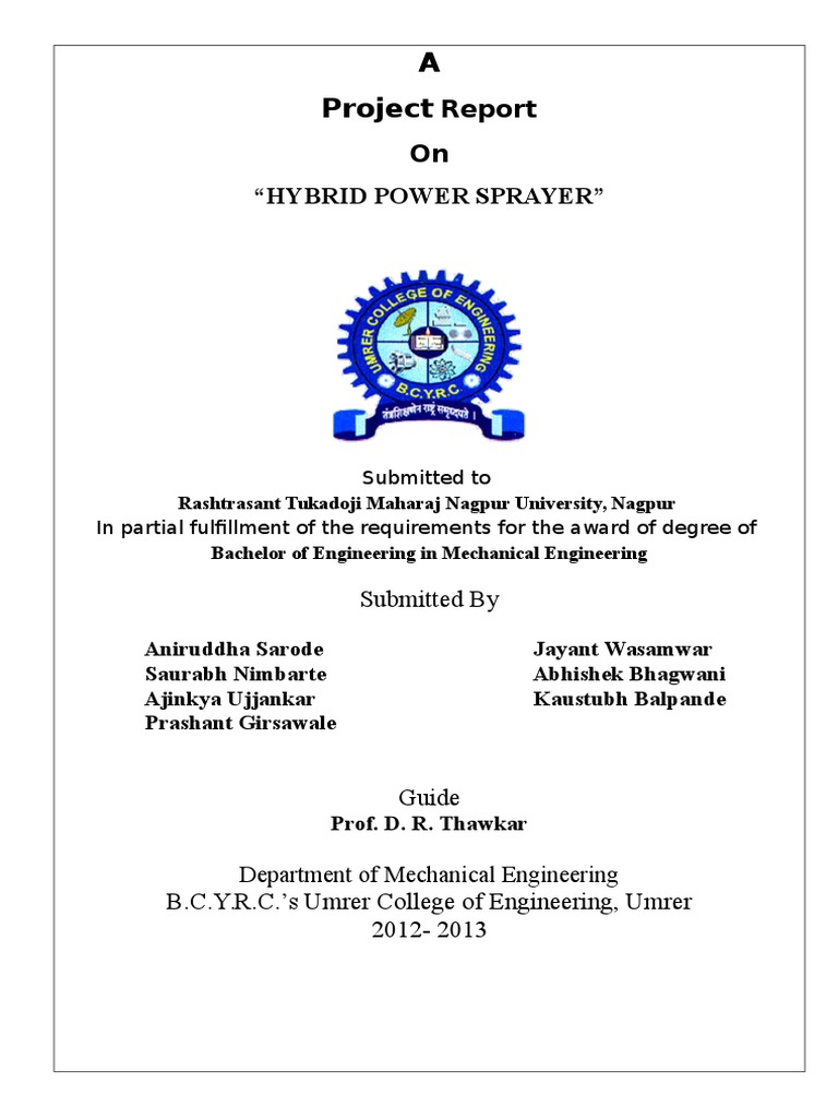 thesis front page format