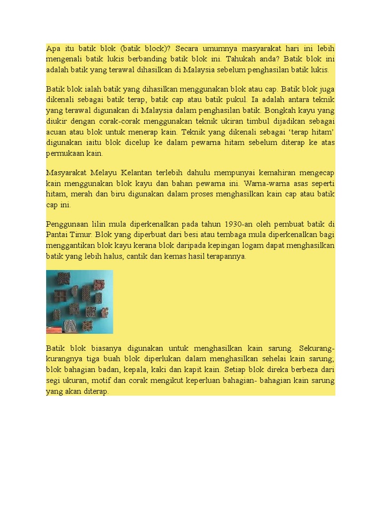 Apa Itu Batik Blok  PDF