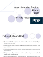 Aljabar Linier Dan Struktur Aljabar