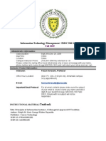 Syllabus IMSC 500 Information Syatems Technology 1Section 901 Online Fall 09