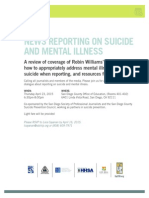 NEWS REPORTING ON SUICIDE AND MENTAL ILLNESS