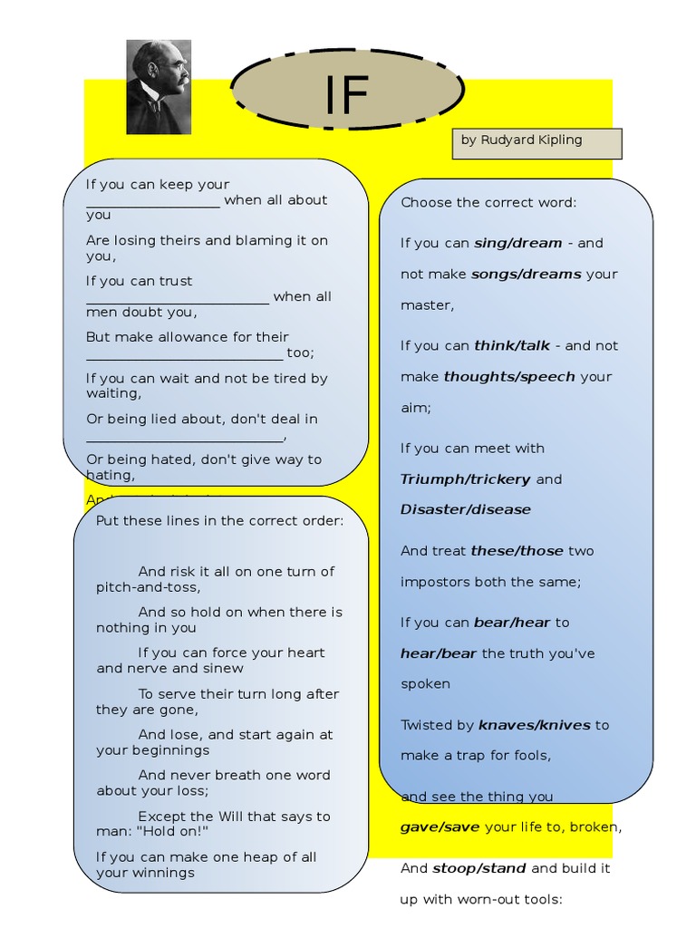 If by Rudyard Kipling