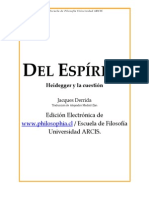 Derrida, Jacques - Del Espiritu