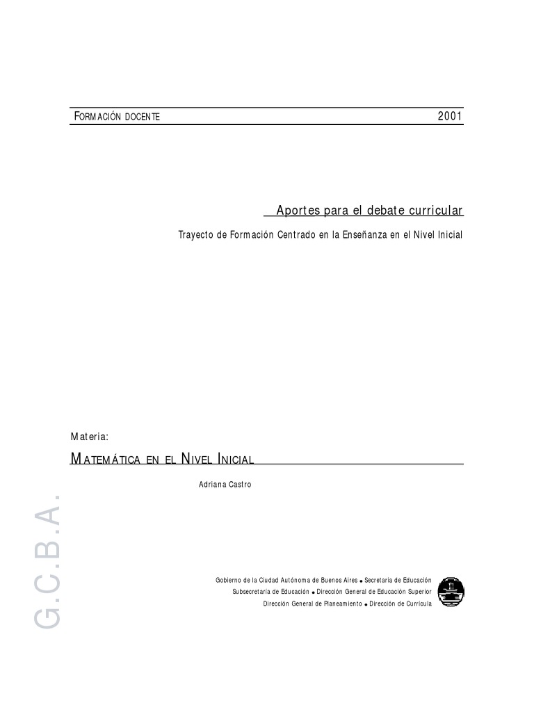 Didactica de La Matematica en El Nivel Inicial | PDF | Science ...