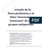 El Triunfo de La Línea Proletaria y El Falso Marxismo Leninismo