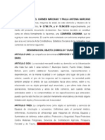 CAR¨SERVICIOS Y SUMINISTROS DARO-ACTA CONSTITUTIVA DE UNA EMPRESA DE COMPAÑIA ANONIMA C.A.