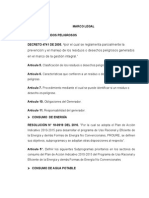 Marco Legal. Residuos Peligrosos y Consumo de Energia y Agua