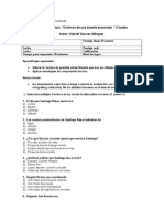 Control de Lectura Crónicas de Una Muerte Anunciada 2°