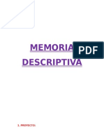 Memoria Descriptiva