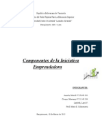 Componentes de La Iniciativa Emprendedora