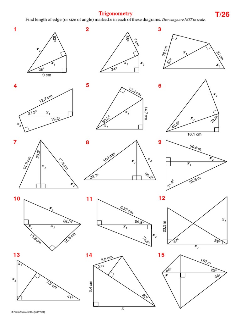 Find Angles Marked X in Diagrams | PDF