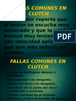 Fallas Comunes en Clutch