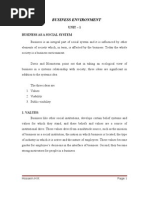 Download BUSINESS ENVIRONMENT 1stSemester notes mba UNIT  1 BUSINESS AS A SOCIAL SYSTEM by anup SN25952411 doc pdf