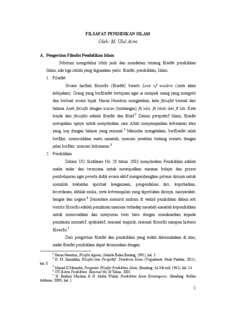 Filsafat Pendidikan Islam Pdf