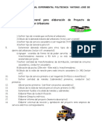 Procedimiento General para Elaboración de Un Proyecto de Electrificación