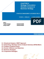 Strategy Formulation: Situation Analysis & Business Strategy