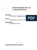 Tarea de Departamentalización