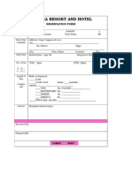 Sample Computerized Reservation Form