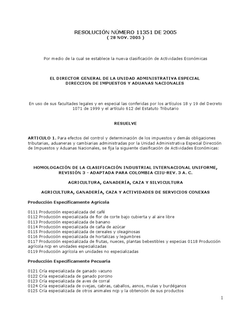 Codigo-Actividades CIIU | PDF