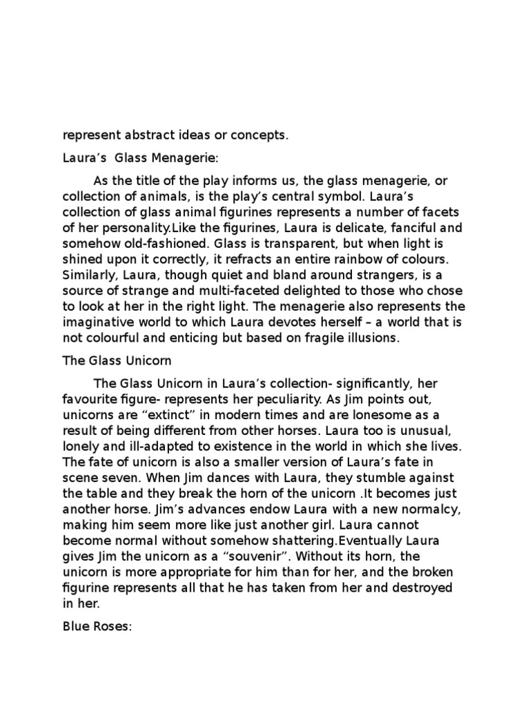 Symbols in The Glass Menagerie PDF