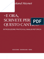 Roland Meynet E Ora, Scrivete Per Voi Questo Cantico. Introduzione Pratica All'Analisi Retorica-Edizioni Dehoniane (1996)