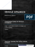VEHICLE DYNAMICS: SUSPENSION SYSTEMS AND THEIR COMPONENTS